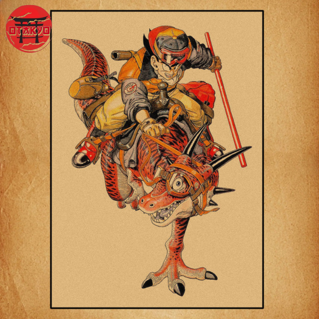 Poster Goku "Dinosaure" - Dragon Ball Z™
