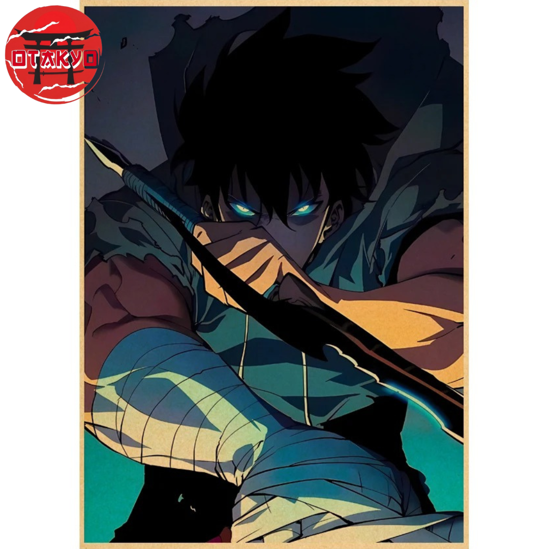 Poster Sung Jinwoo "Assaut Du Chasseur" – Solo Leveling™