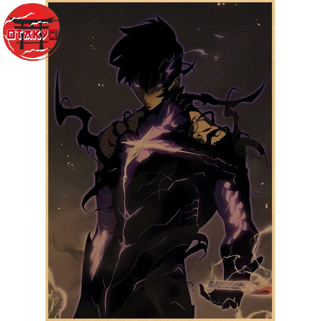 Poster Sung Jinwoo "Forme Ténébreuse" – Solo Leveling™