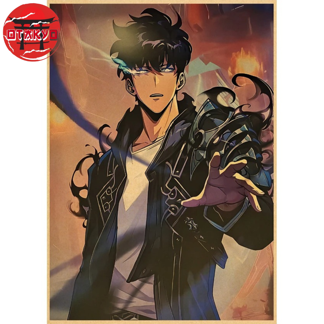 Poster Sung Jinwoo "Invocation Des Ombres" – Solo Leveling™