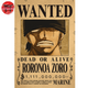 Poster Wanted Roronoa Zoro 