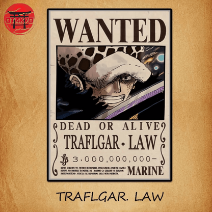 Poster Wanted Trafalgar D. Water Law - One Piece™