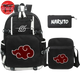 Cartable avec Trousse et Sacoche Akatsuki - Naruto Shippuden™