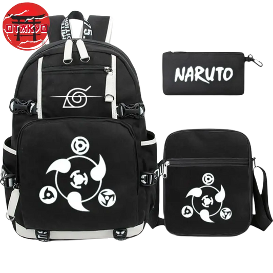 Cartable avec Trousse et Sacoche All Sharingan - Naruto Shippuden™