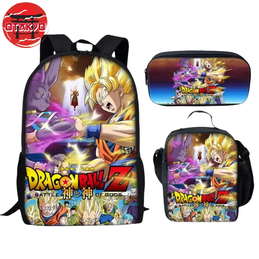 Cartable avec Trousse et Sacoche Bataille des dieux - Dragon Ball Z™