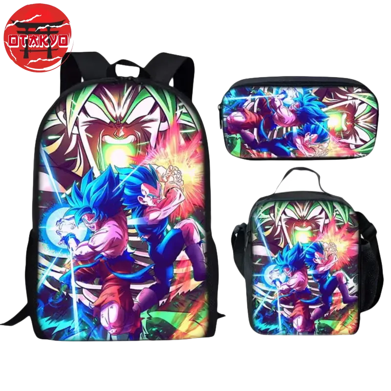 Cartable avec Trousse et Sacoche Goku x Vegeta VS Broly - Dragon Ball Z™