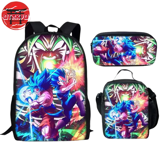Cartable avec Trousse et Sacoche Goku x Vegeta VS Broly - Dragon Ball Z™