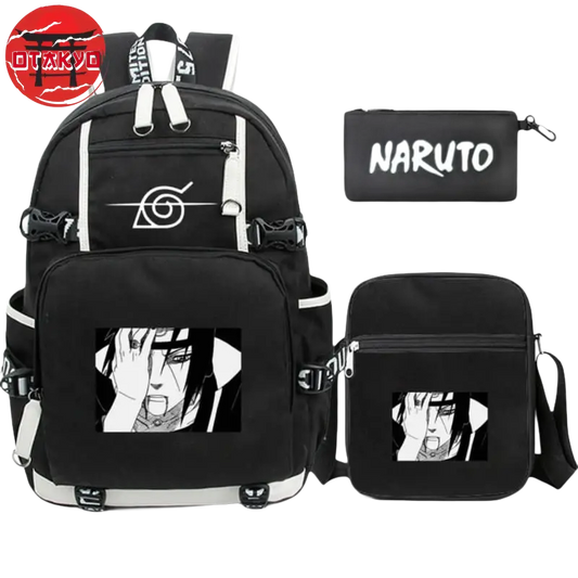 Cartable avec Trousse et Sacoche Itachi - Naruto Shippuden™