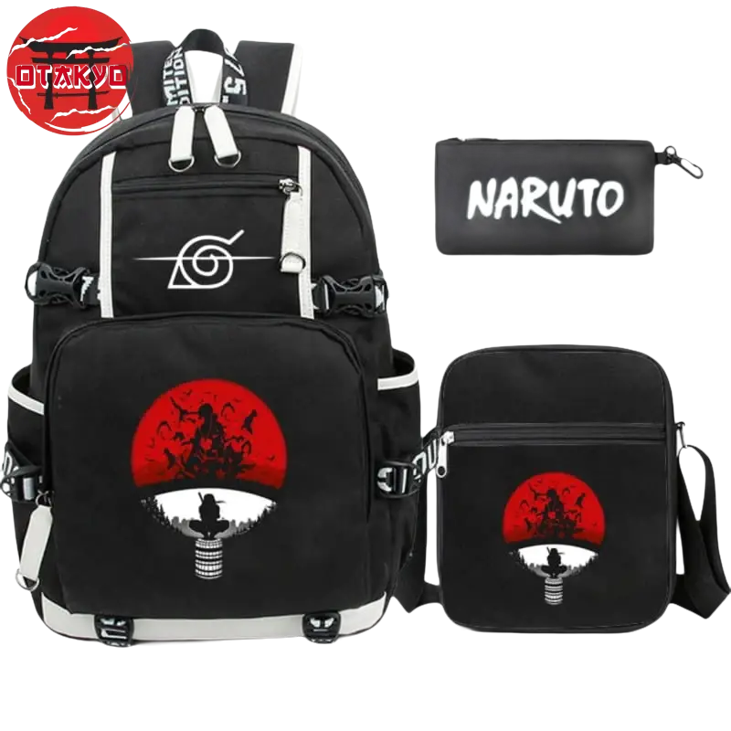 Cartable avec Trousse et Sacoche Itachi Uchiwa - Naruto Shippuden™