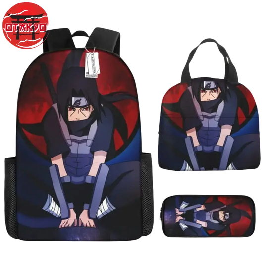 Cartable avec Trousse et Sacoche Itachi Uchiwa - Naruto Shippuden™
