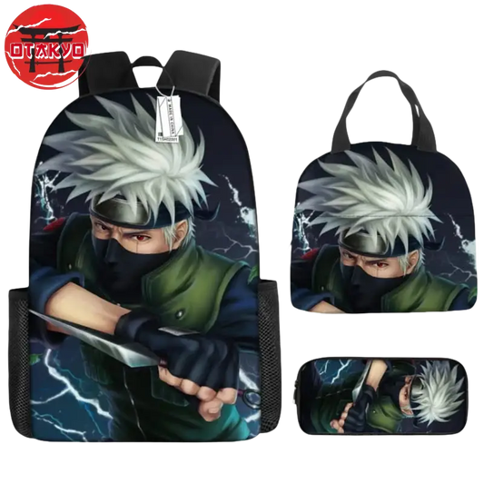 Cartable avec Trousse et Sacoche Kakashi Hatake - Naruto Shippuden™