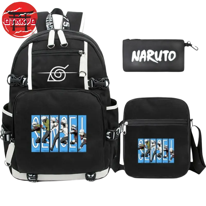 Cartable avec Trousse et Sacoche Kakashi - Naruto Shippuden™