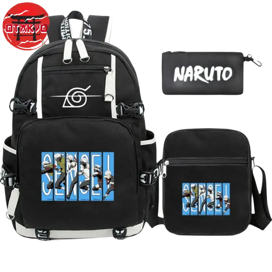 Cartable avec Trousse et Sacoche Kakashi - Naruto Shippuden™
