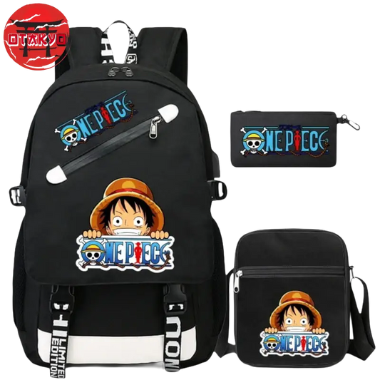 Cartable avec Trousse et Sacoche Logo - One Piece™