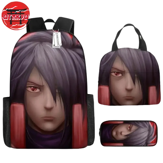 Cartable avec Trousse et Sacoche Madara Uchiwa - Naruto Shippuden™