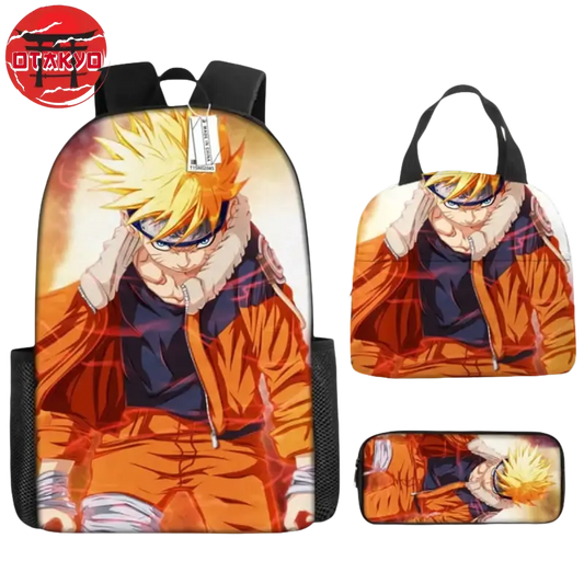 Cartable avec Trousse et Sacoche Naruto 2ème Forme - Naruto Shippuden™