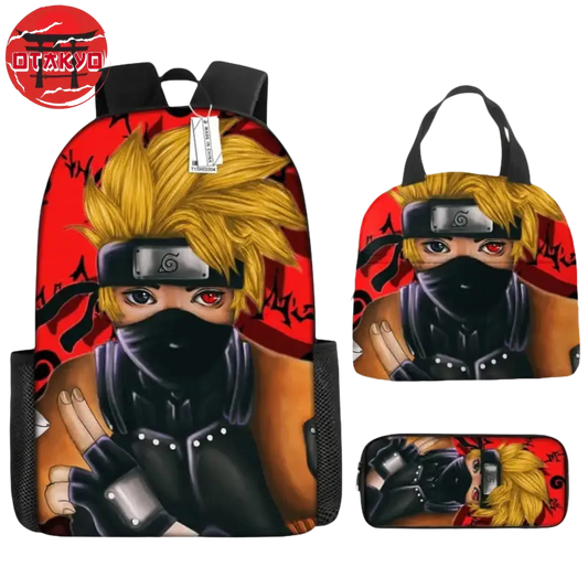 Cartable avec Trousse et Sacoche Naruto Fusion - Naruto Shippuden™