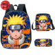 Cartable avec Trousse et Sacoche Naruto Genin - Naruto Shippuden™