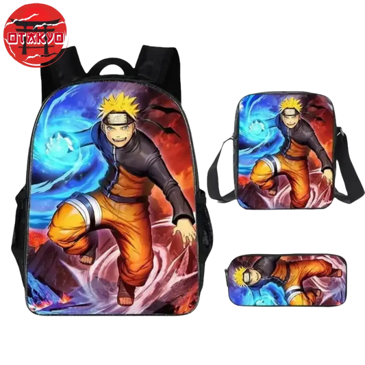 Cartable avec Trousse et Sacoche Naruto Rasengan - Naruto Shippuden™