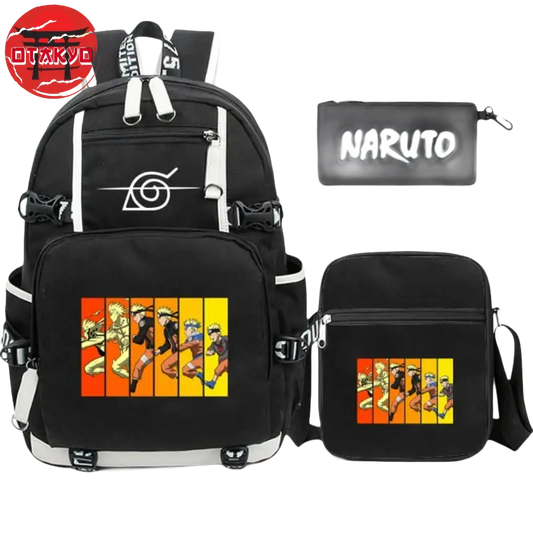 Cartable avec Trousse et Sacoche Naruto Uzumaki - Naruto Shippuden™