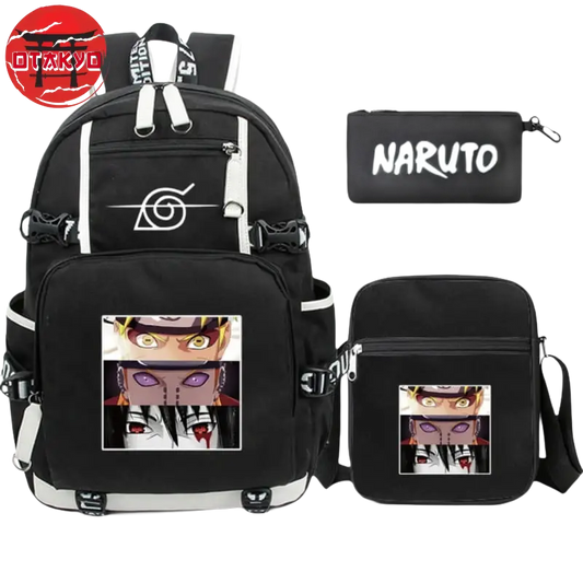 Cartable avec Trousse et Sacoche Naruto x Pain x Sasuke - Naruto Shippuden™
