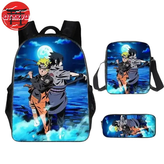 Cartable avec Trousse et Sacoche Naruto x Sasuke - Naruto Shippuden™