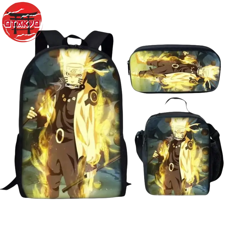 Cartable avec Trousse et Sacoche Rikudo Sennin - Naruto Shippuden™