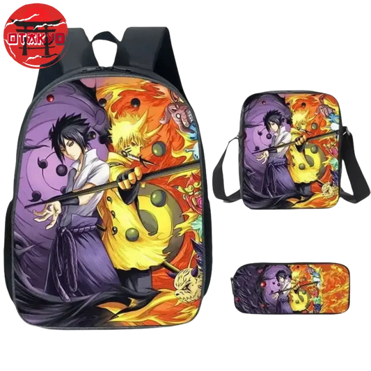 Cartable avec Trousse et Sacoche Sasuke x Naruto Rikudo Sennin - Naruto Shippuden™