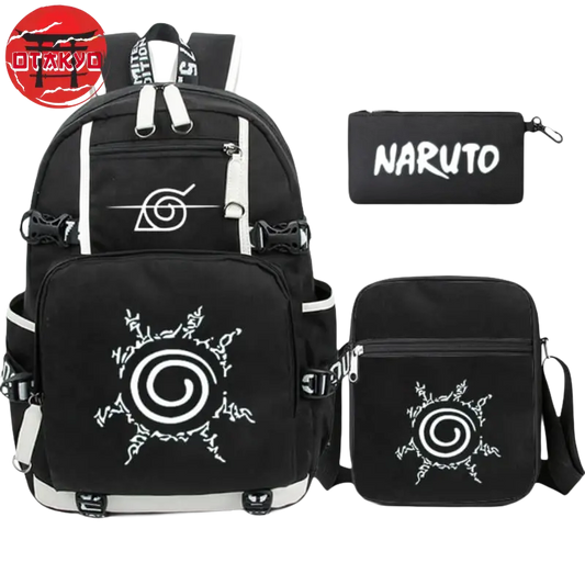 Cartable avec Trousse et Sacoche Sceau du Démon Renard - Naruto Shippuden™