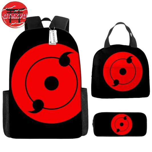 Cartable avec Trousse et Sacoche Sharingan 2 Tomoe - Naruto Shippuden™