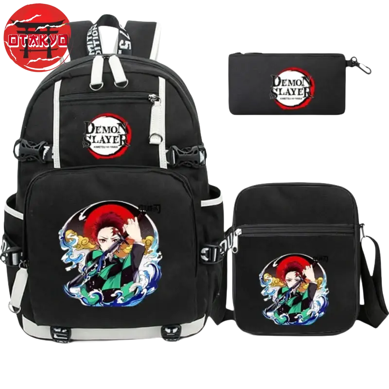 Cartable avec Trousse et Sacoche Tanjiro 1er Mouvement - Demon Slayer™