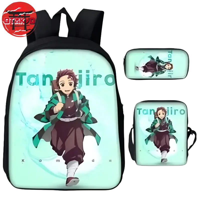 Cartable avec Trousse et Sacoche Tanjiro - Demon Slayer™