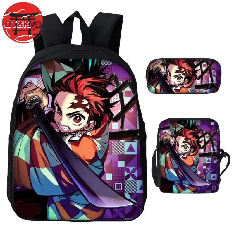 Cartable avec Trousse et Sacoche Tanjiro Kamado - Demon Slayer™