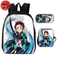 Cartable avec Trousse et Sacoche Tanjiro Le Pilier de L'Eau - Demon Slayer™