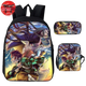 Cartable avec Trousse et Sacoche Tanjiro & Nezuko Kamado - Demon Slayer™