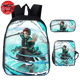 Cartable avec Trousse et Sacoche Tanjiro Souffle de l'Eau - Demon Slayer™