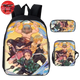 Cartable avec Trousse et Sacoche Tanjiro x Nezuko x Zenitsu x Inosuke - Demon Slayer™