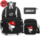 Cartable avec Trousse et Sacoche Uchiwa - Naruto Shippuden™