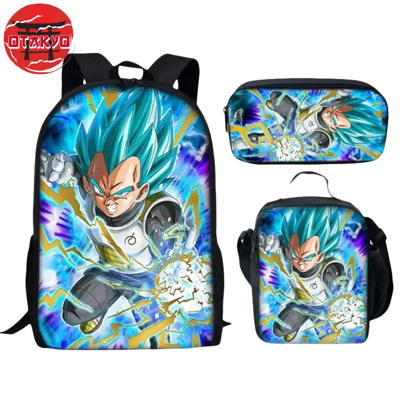 Cartable avec Trousse et Sacoche Vegeta SSB Final Flash - Dragon Ball Z™