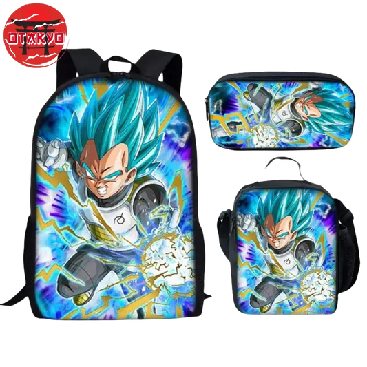 Cartable avec Trousse et Sacoche Vegeta SSB Final Flash - Dragon Ball Z™
