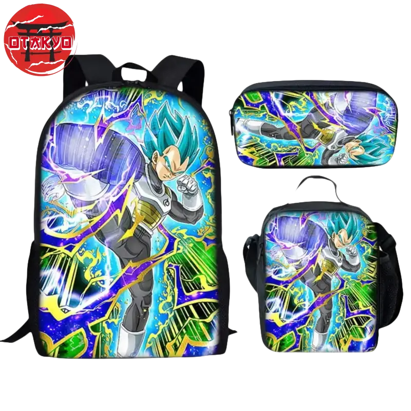 Cartable avec Trousse et Sacoche Vegeta Super Saiyajin Blue - Dragon Ball Z™