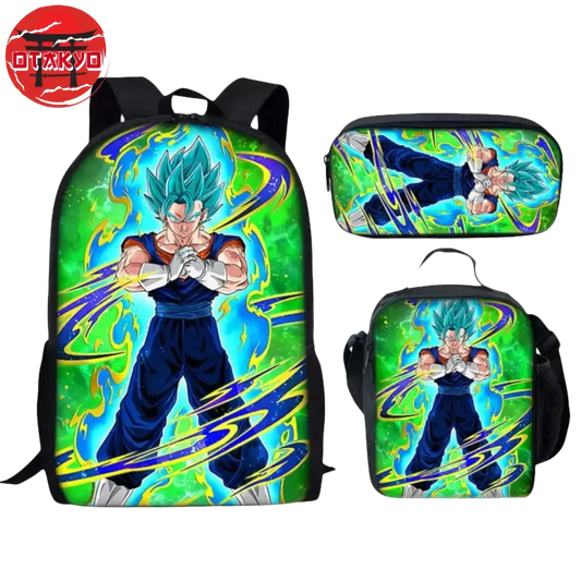 Cartable avec Trousse et Sacoche Vegeto SSJ Blue - Dragon Ball Z™