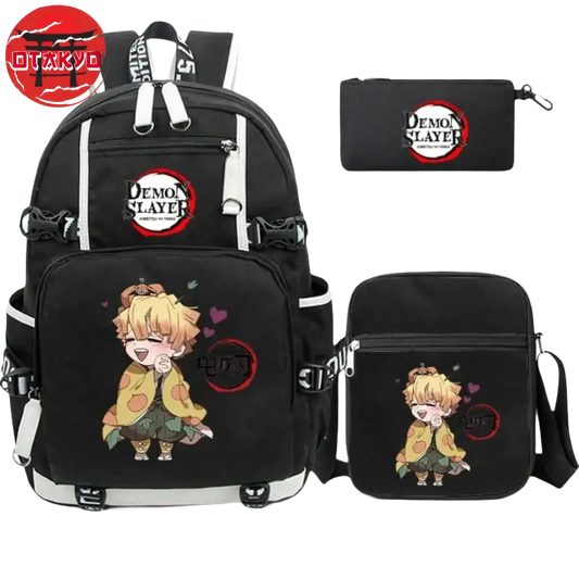 Cartable avec Trousse et Sacoche Zenitsu - Demon Slayer™