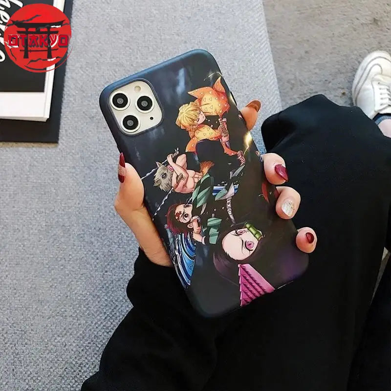 Coque Iphone Tanjiro, Nezuko, Zenitsu et Inosuke - Demon Slayer™ - Otakyo : N°1 des ventes de figurine en ligne