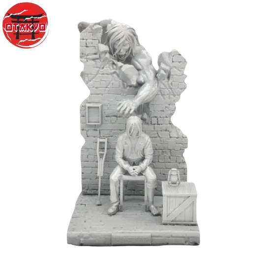 Figurine en résine Titan Assailant et Eren Jaeger - Attaque des Titans