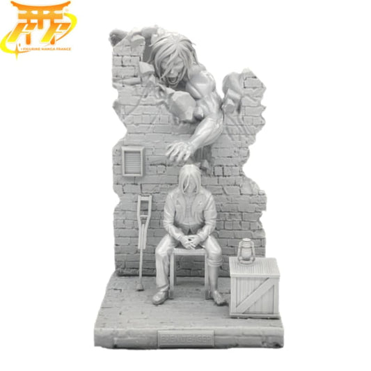 Figurine en résine Titan Assailant et Eren Jaeger - Attaque des Titans