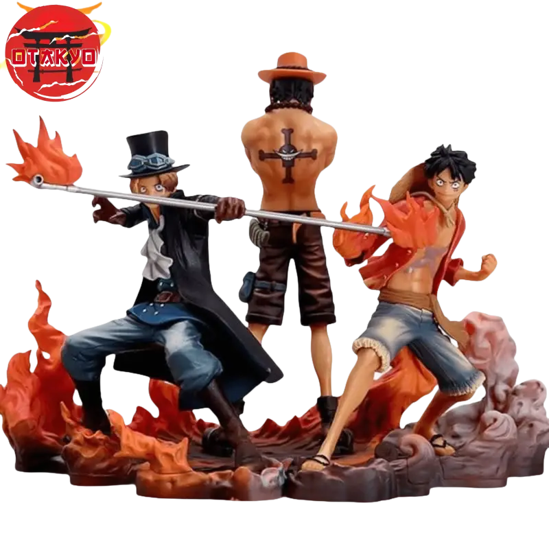 Figurine des 3 frères Luffy, Ace et Sabo du célèbre manga One Piece™