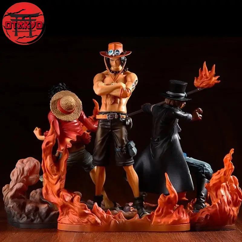 Figurine des 3 frères Luffy, Ace et Sabo