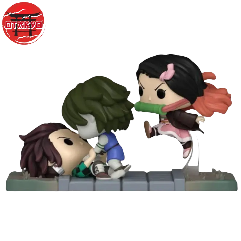 Figurine POP Tanjiro & Nezuko vs. Le Démon du Temple - Demon Slayer™ 