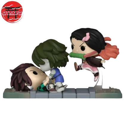 Figurine POP Tanjiro & Nezuko vs. Le Démon du Temple - Demon Slayer™ 